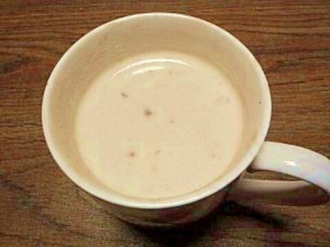 ホット抹茶☆小豆ミルク